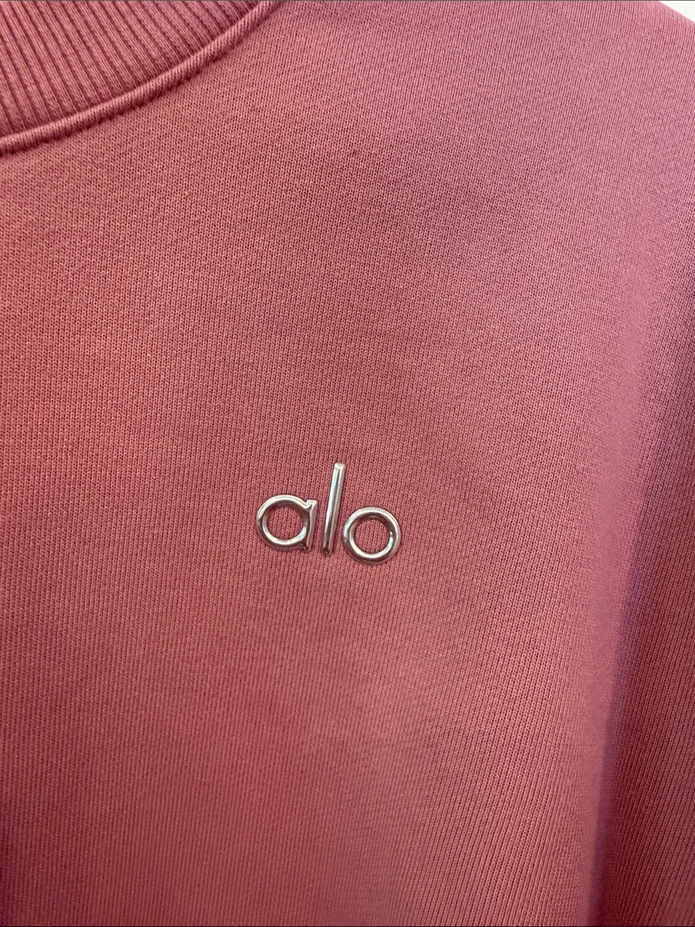 ALO Yoga Men's Dusty Rose Crewneck Sweatshirt - Picture 3 of 4